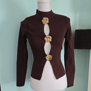 Wise & Pretty NWT Sweater Top S/M
